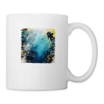 Diving is a passion - Mug - white - Right