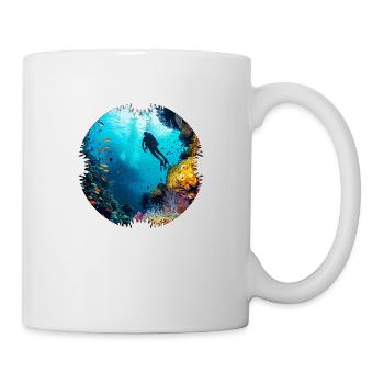 Tauchen in farbenfrohen Korallenriffen - Tasse - Weiß - Rechts