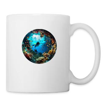 Diving as a gateway to the sea - Mug - white - Right