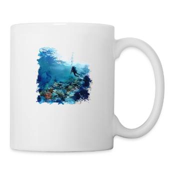 Faszination Tauchen mit Flasche - Tasse - Weiß - Rechts