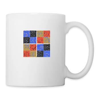 Laby Square 2 (Farbversion) - Tasse - Weiß - Rechts