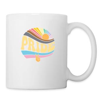 Vintage Gay Lesbian Pride Month - Groovy LGBT - Mug blanc - blanc - Droite