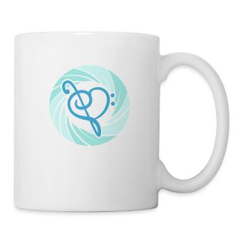 I Love Music Liebe Notenschlüssel Note Bass Herz - Tasse - Weiß - Rechts