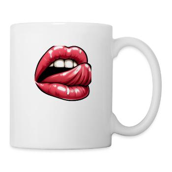 Tongue - Sexy Pink Lips - Mug - white - Right