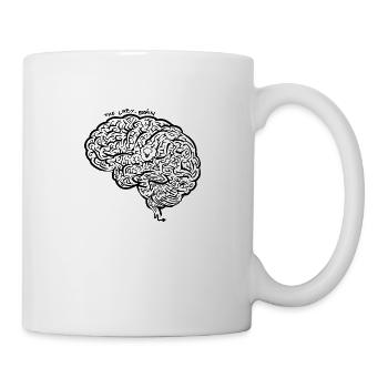 Laby Brain (monochrom schwarz) - Tasse - Weiß - Rechts