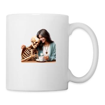 Gourmet Skelett - Skelett Festmahl - Tasse - Weiß - Rechts
