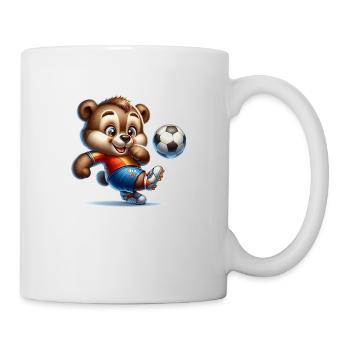 Mignon joueur de football ours - Mug blanc - blanc - Droite