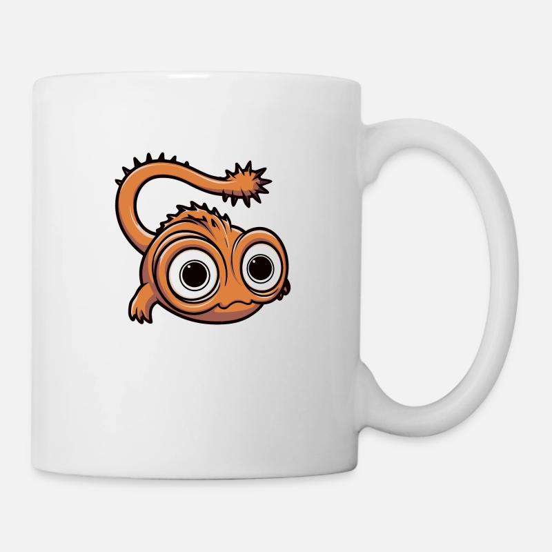 Funny little monster with big eyes - Mug - white