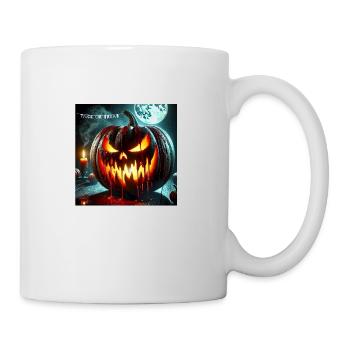 Blutiger halloween Kürbis - Tasse - Weiß - Rechts