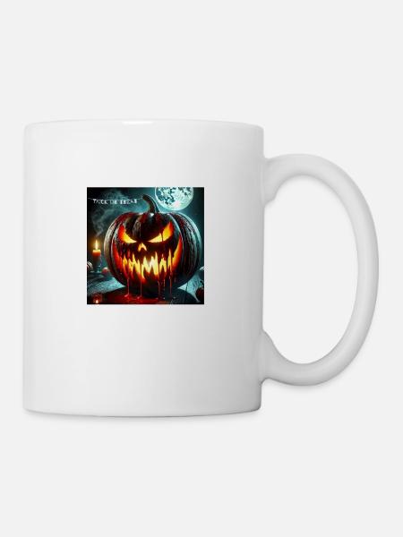 Blutiger halloween Kürbis - Tasse - Weiß