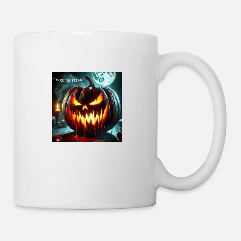 Blutiger halloween Kürbis - Tasse - Weiß
