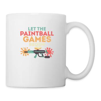 Let The Paintball Games Begin! Paintballer Tactica - Tasse - Weiß - Rechts