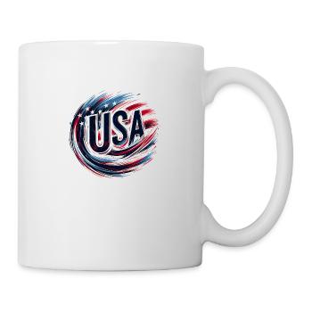 USA United States of America Design Logo - Mug - white - Right