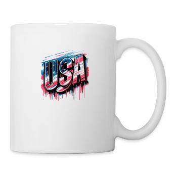 USA United States of America Design Logo - Mug - white - Right