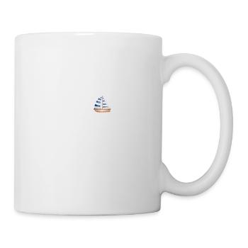Heartbeat boat - Mug - white - Right