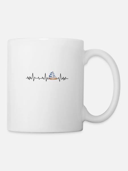 Battement de cœur bateau - Mug blanc - blanc
