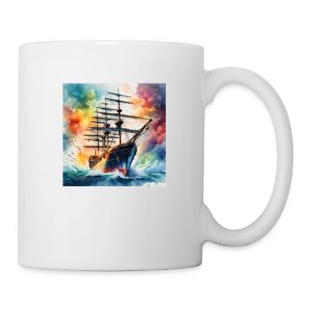 Voilier - Mug blanc - blanc - Droite