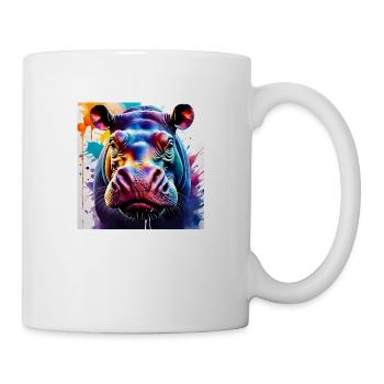 Couleur hippopotame - Mug blanc - blanc - Droite