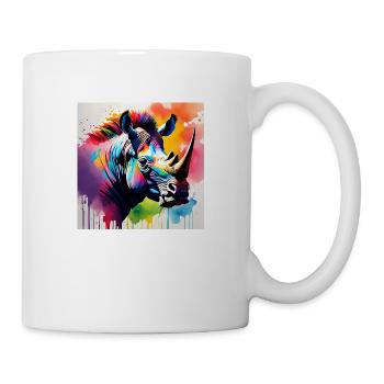 Rhinocéros - Mug blanc - blanc - Droite