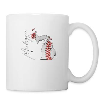 Michigan (United States) | real baseball | Map Scpt - Mug - white - Right