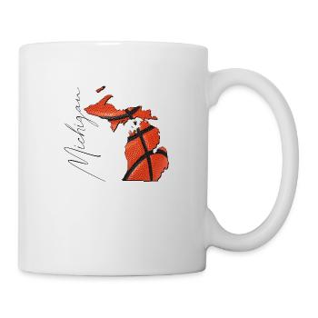 Michigan (United States) | real basketball | Map Sct - Mug - white - Right