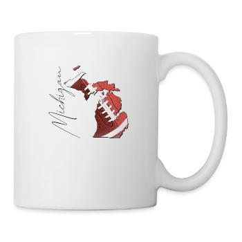 Michigan (United States) | real football | Map Scpt - Mug - white - Right