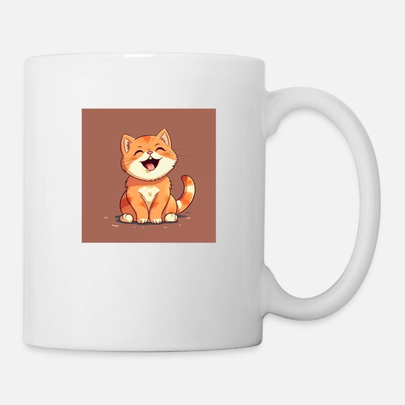 Laughing kitten - Mug - white