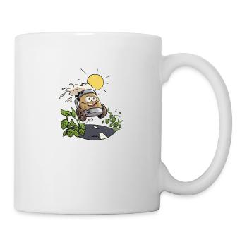 Bière joyeuse - Mug blanc - blanc - Droite