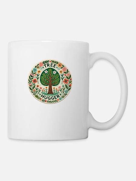 Baum-Umarmer - Tasse - Weiß