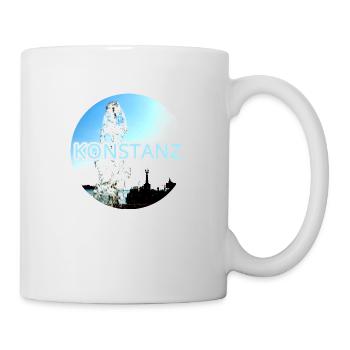 Konstanz Imperia Wahrzeichen Wasserbrunnen rund - Tasse - Weiß - Rechts