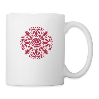 Volleyball Mandala - Tasse - Weiß - Rechts