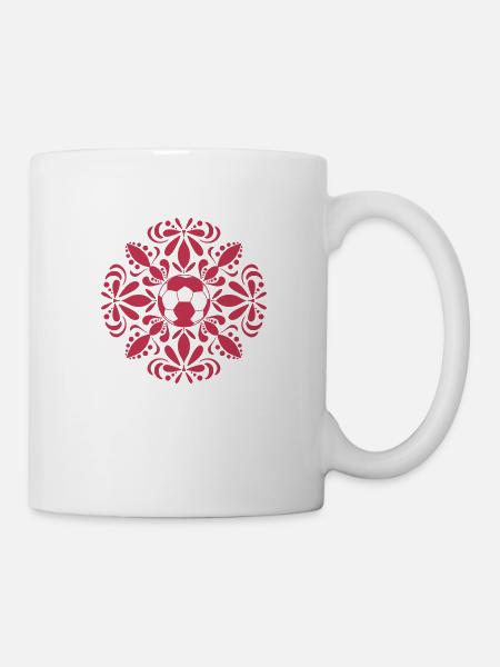 Handball Mandala - Tasse - Weiß