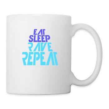 Manger dormir rave répéter nourriture sommeil corbeau disant - Mug blanc - blanc - Droite