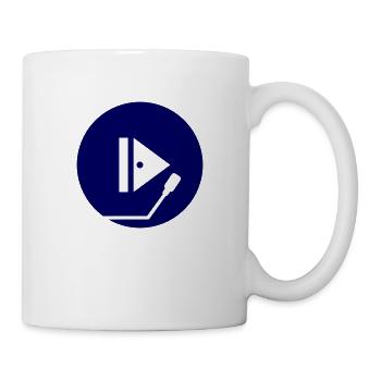 Schallplatte Vinyl Platte Play Taste Musik Liebe - Tasse - Weiß - Rechts