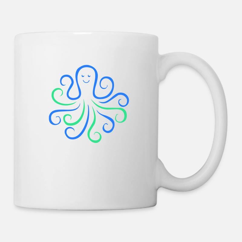krake 02 - Tasse - Weiß