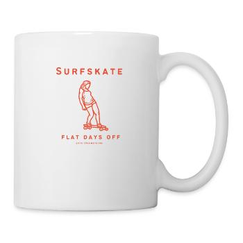 Surfskate Flat jours de repos - Mug blanc - blanc - Droite