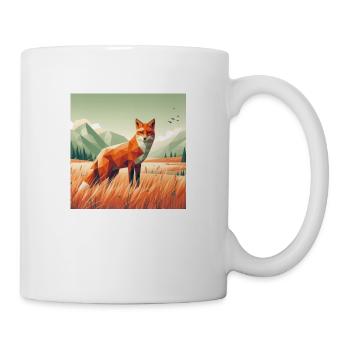 Fuchs oranger Stil - Tasse - Weiß - Rechts