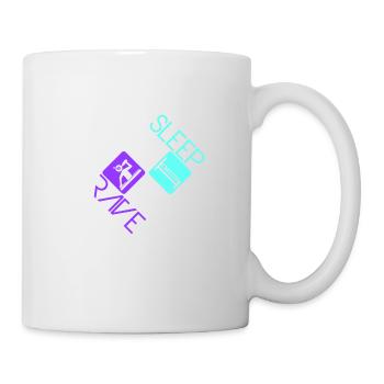 Manger dormir rave répéter nourriture sommeil corbeau disant - Mug blanc - blanc - Droite