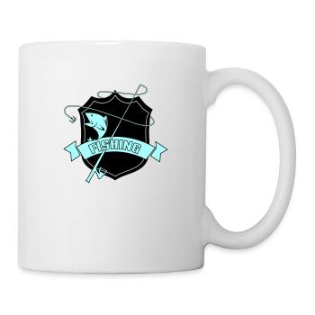 Armoiries de la pêche - Mug blanc - blanc - Droite