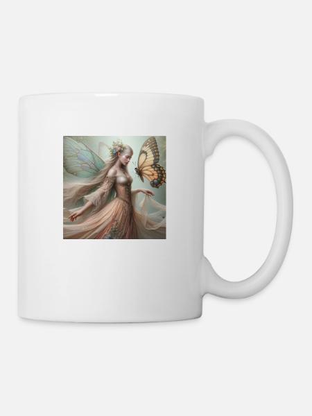 Schmetterlings-Fee. - Tasse - Weiß