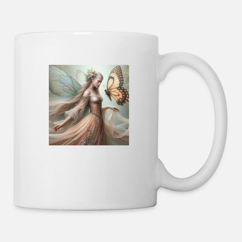Schmetterlings-Fee. - Tasse - Weiß