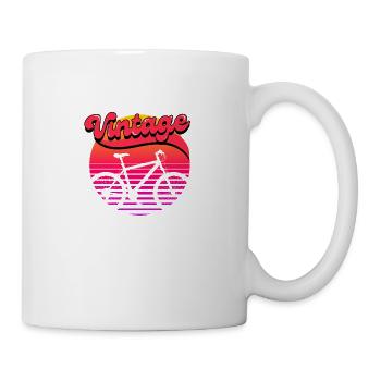 Vélo vintage rétro soleil-idée cadeau cycliste - Mug blanc - blanc - Droite