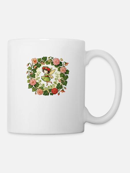 Blume Garten Fee - Tasse - Weiß