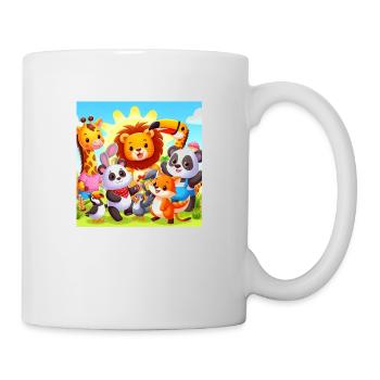 Tier Familie - Tasse - Weiß - Rechts