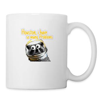 Süßer Astronaut Waschbär mit Spruch - Tasse - Weiß - Rechts