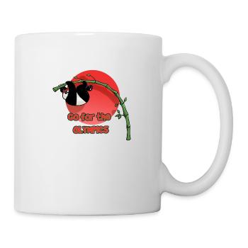 Panda Perchiste (version texte) - Mug blanc - blanc - Droite