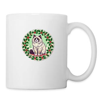 Ragdoll Chat Noël - Mug blanc - blanc - Droite