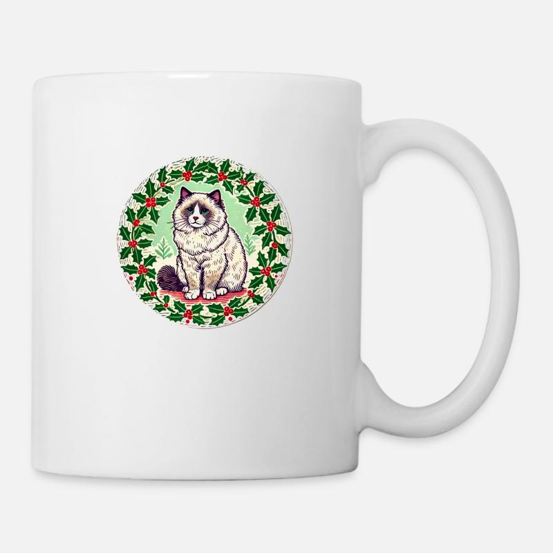 Ragdoll Chat Noël - Mug blanc - blanc