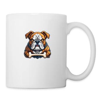 Sauvage animal en colère pugnace combatif bouledogue - Mug blanc - blanc - Droite