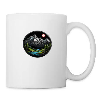 Schweizer Berge - Tasse - Weiß - Rechts
